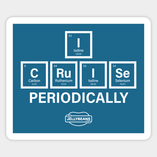 I Cruise Periodically Sticker by The Jelly Beans